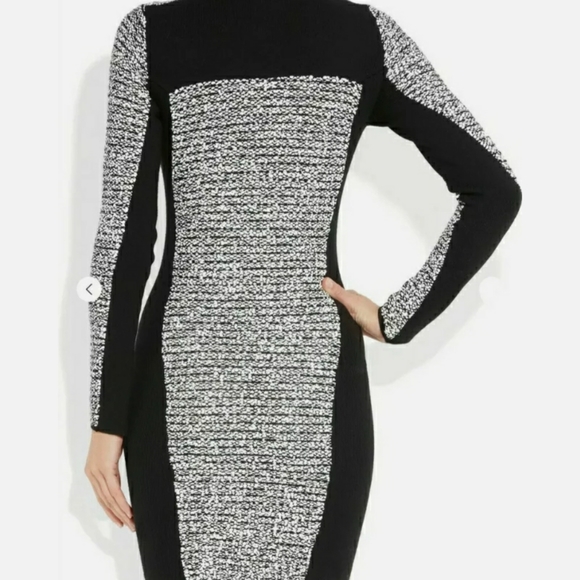 ALEXANDER WANG Wool Rubberized-tweed Sweater Dress, Sz. S - Picture 2 of 11